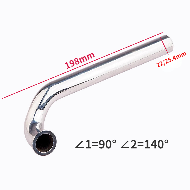 Model Kit Kshatriya - 198mm 140°+90° Stainless Steel Elbow Exhaust