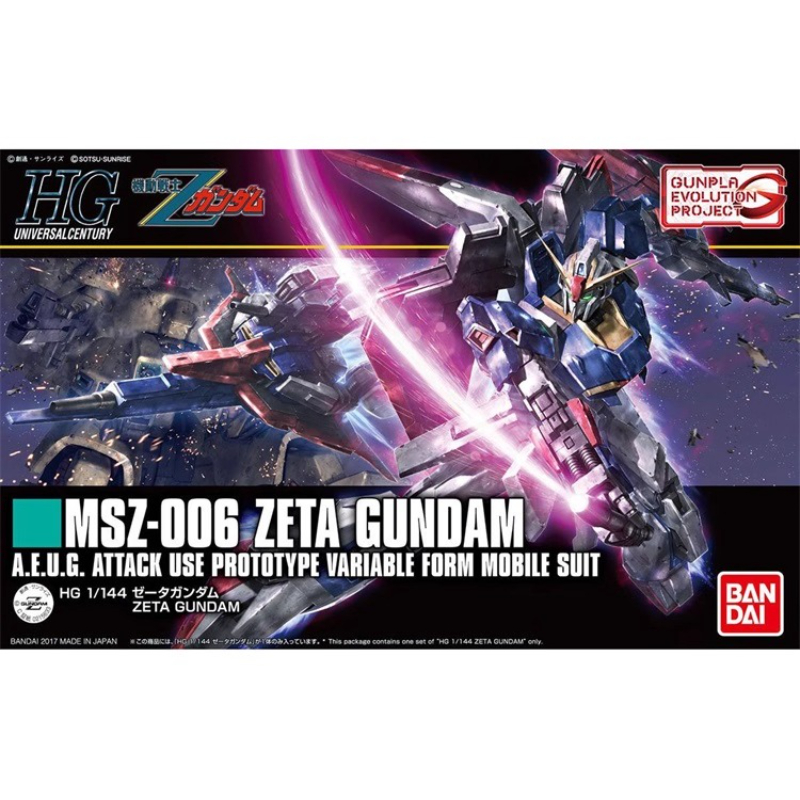 Model Kit Zeta Gundam - Bandai Original HGUC 1/144 Anime MSZ-006