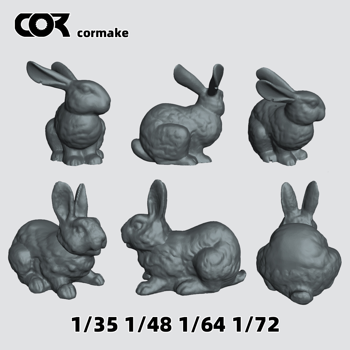Model Kit Ikaruga - 3D Resin Miniature Rabbit Animal Scale