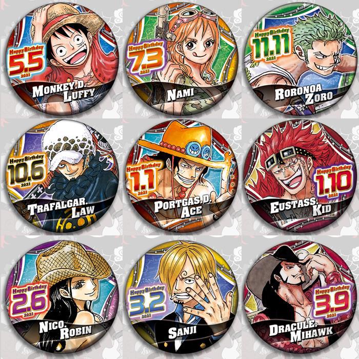 Model Kit Anime - One Piece Anime Badge Pin Set