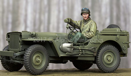 1:35 Resin kit  US Jeep Driver - Model Kit Cangdao ulasan dan harga