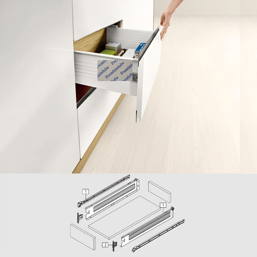1Pair Metal Box Single Wall Dr - Model Kit Runner Organizer ulasan dan harga