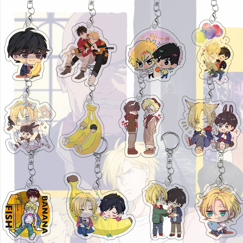Banana Fish Acrylic Keychain A - Model Kit Lynx ulasan dan harga