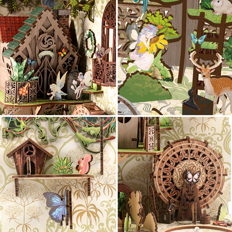 DIY Book Nook Miniature House  - Model Kit Levels ulasan dan harga