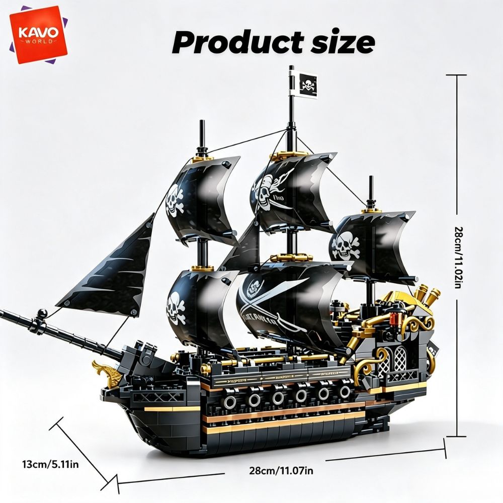KAVOWORLD 801pcs Black Sail Pi - Model Kit Ikaruga ulasan dan harga