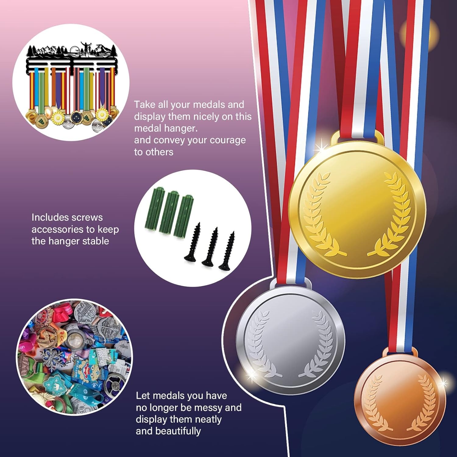 Awards Display Shelf Medal Hol - Model Kit Runner Organizer ulasan dan harga