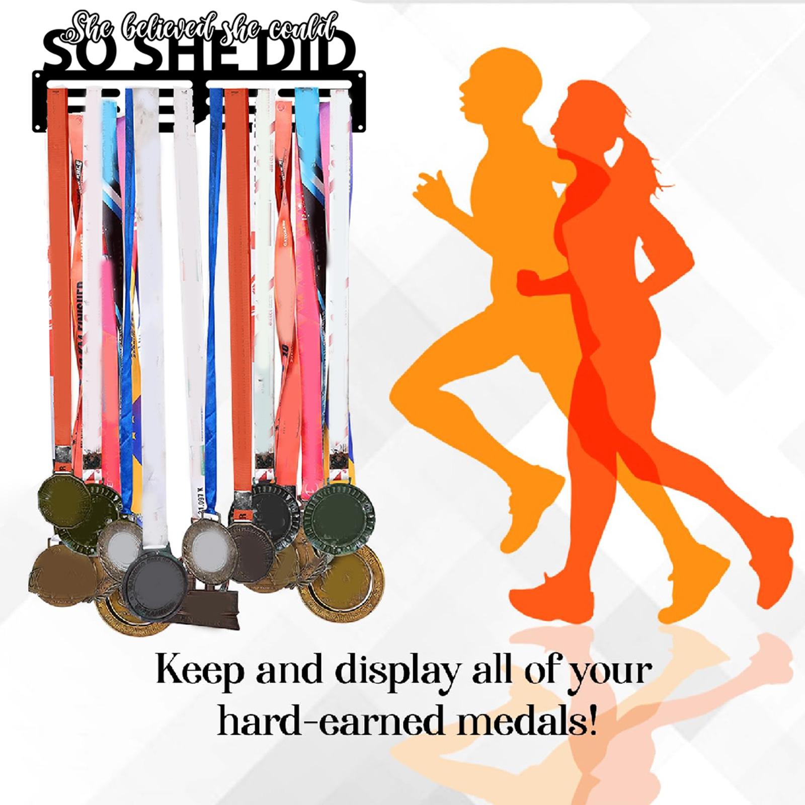 Medal Hanger Metal Race Medal  - Model Kit Runner Organizer ulasan dan harga